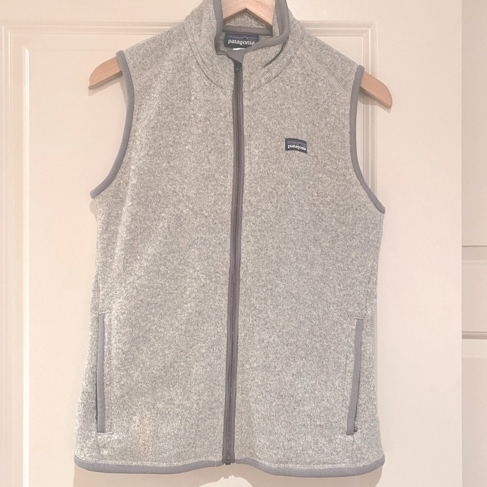 Womens Patagonia Better Sweater fleece vest size Med Heather Gray